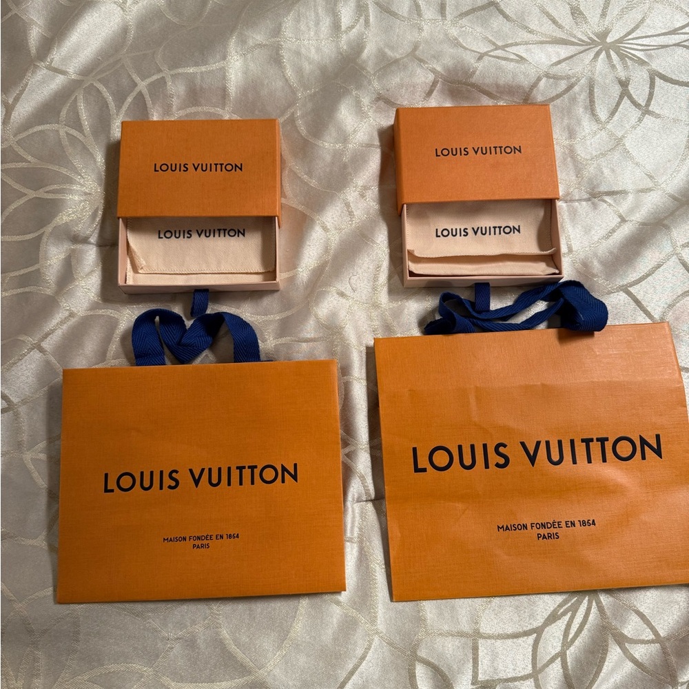 Louis Vuitton Orange and Blue Gift Set Empty boxes